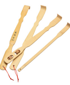 Scratching without asking for help old man with hand carved characters back scratching device