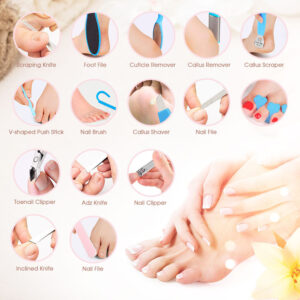Alternative view of HISOME Manicure And Pedicure 18-Piece Set Of Foot Plate Dead Skin Planer Foot Grinder Nail Clipper To Remove Calluses