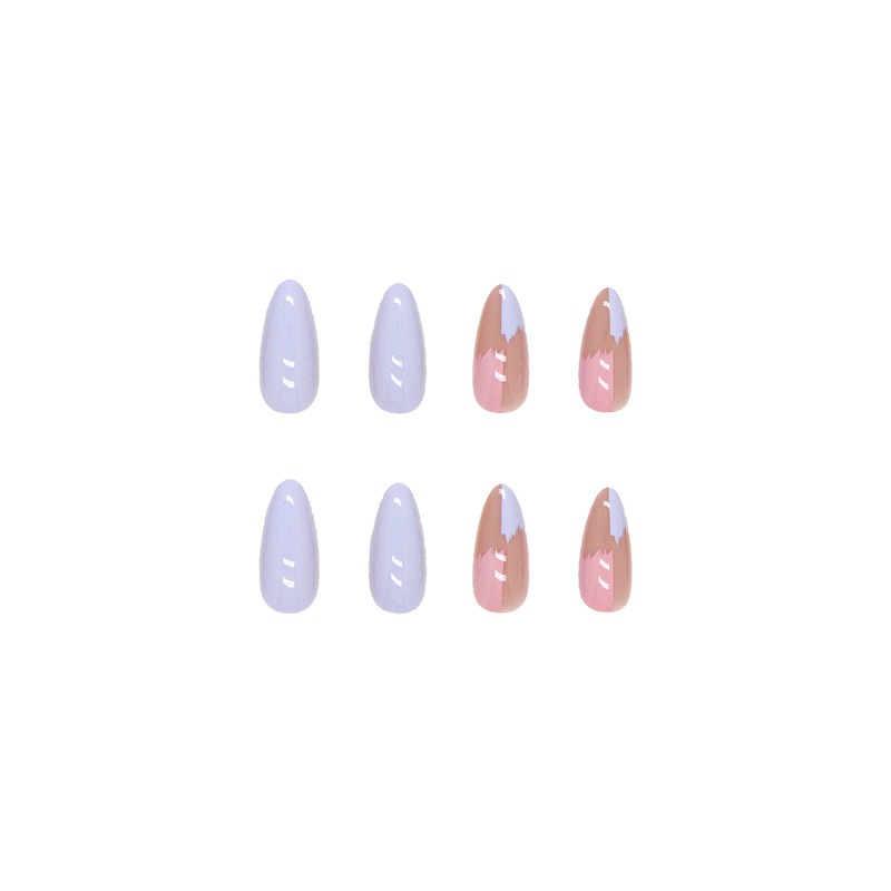 Finished manicure patches, wearable nails, drop-shaped manicure patches, contrasting color combinations - Image 7