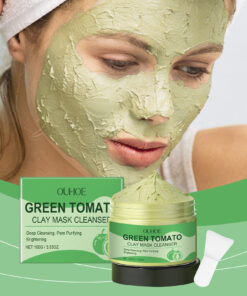 Alternative view of OUHOE Green Tomato Clean Clay Film Hydrating, Firming, Cleansing And Purifying Pores Facial Skin Smear Clay Film