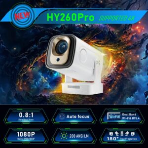 Alternative view of Hy260Pro Projector H713 Android 11 Smart HD 4K Auto Focus Barrel Projector