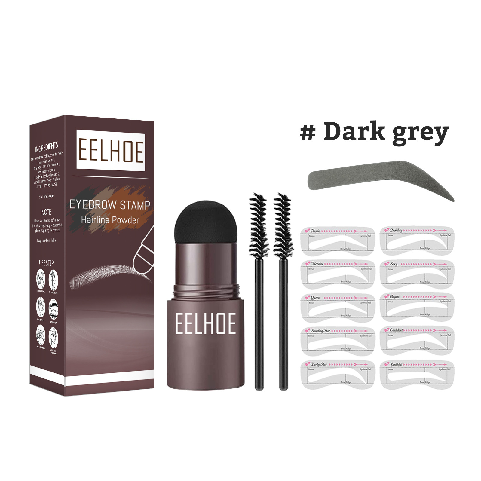 EELHOE Eyebrow Printing Mold Thrush Lazy Eyebrow Waterproof Anti-Sweat Hairline Powder Filling Makeup Eyebrow Cake Repairing Powder - Image 9