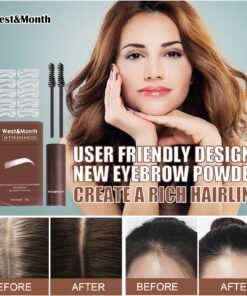 Alternative view of West&month 24 Thrush Molds, Lazy Brow Print Eyebrow Powder Set Durable Waterproof, Sweat Resistant, Makeup Free And Smudge