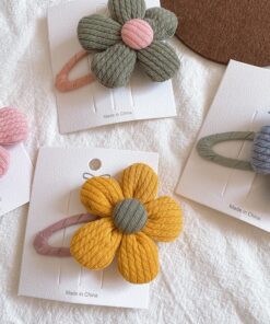 Alternative view of The New Children's Hair Clip Cute Sweet Flower Clip Hundred Collision Color Hair Card Hair Accessories Hairpin