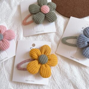 Alternative view of The New Children's Hair Clip Cute Sweet Flower Clip Hundred Collision Color Hair Card Hair Accessories Hairpin