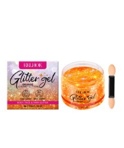EELHOE Orange Glitter Glitter Gel Facial Body Collarbone Hair Evening Party Festive Bash Brightening Glitter
