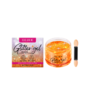 EELHOE Orange Glitter Glitter Gel Facial Body Collarbone Hair Evening Party Festive Bash Brightening Glitter