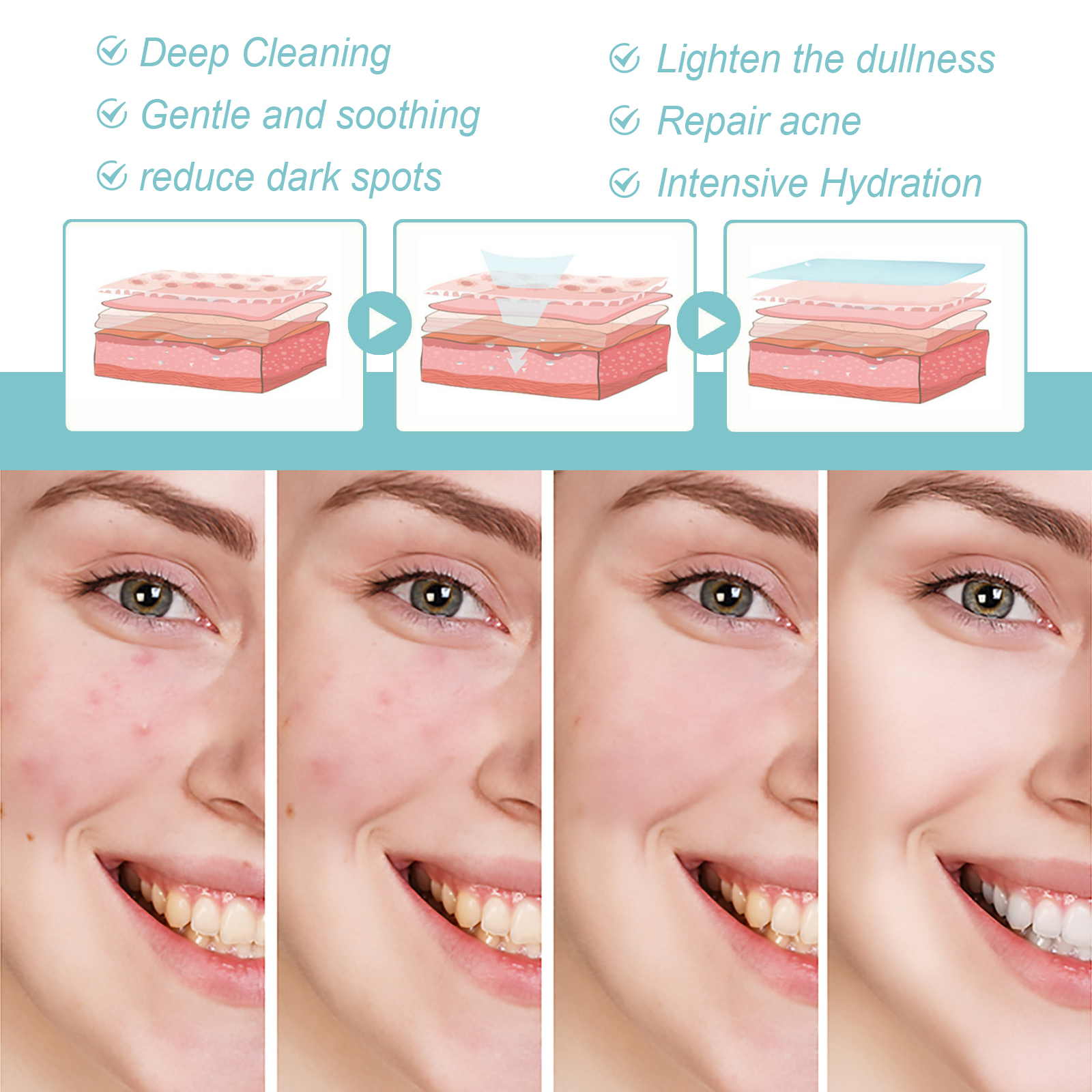 EELHOE Protein Repair Cleansing Soap Cleans Pores, Lighens Acne Dark Spots, Moisturizes Brightening Face Wash Soap - Image 4