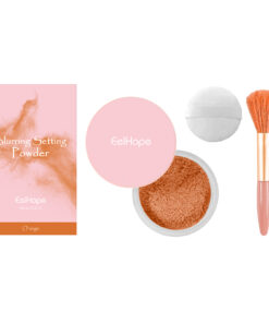Eelhope Setting Powder With Brush (Orange) Has A Natural, Light, Fine, Breathable And Snagging Effect. It Is Suitable For Both Dry And Wet Use And Can Last For A Long Time Without Fading
