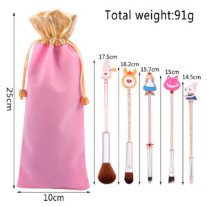 Alternative view of Midi Fox Alice Makeup Brush Set Powder Brush Blush Brush Eyebrow Brush Sponge Stick