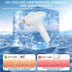 Alternative view of Handheld freezing point hair removal device, replaceable head IPL strong pulse portable whole body painless hair removal device