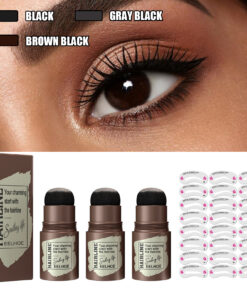 Alternative view of EELHOE Hairline And Eyebrow Marks (Black) Eyebrow Cakes, Hairline And Eyebrow Marks, Natural And Lazy Eyebrows, Quick Makeup For Eyebrow Marks
