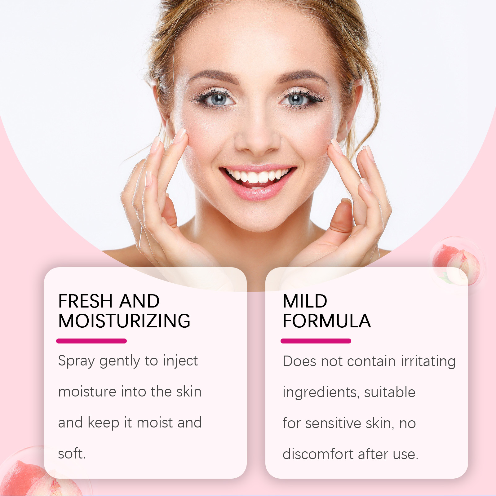 OUHOE Lactic Acid Facial Spray, Gently Moisturizing, Refreshing And Brightening Skin Tone Nourishing Facial Hydrating Treatment Spray - Image 4