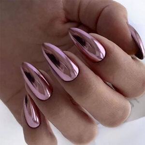 Alternative view of Wearable Nails European and American Style Electroplated Fake Nails Bronze Wearable Patch Manicure Nail Finished Products