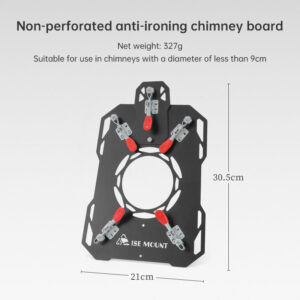 Alternative view of Anti-ironing board for chimney of outdoor tent stove aluminum alloy open-free fire-retardant board for camping firewood stove