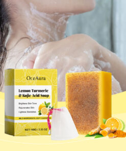 Alternative view of OceAura Lemon Brightening Turmeric Acid Soap Gently Cleans And Moisturizes Refreshing And Delicate Skin Brightening Soap