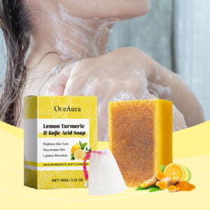 Alternative view of OceAura Lemon Brightening Turmeric Acid Soap Gently Cleans And Moisturizes Refreshing And Delicate Skin Brightening Soap