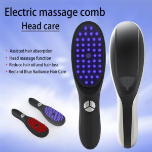 Alternative view of Electric hair generator nano atomization scalp hair care massage comb red blue light