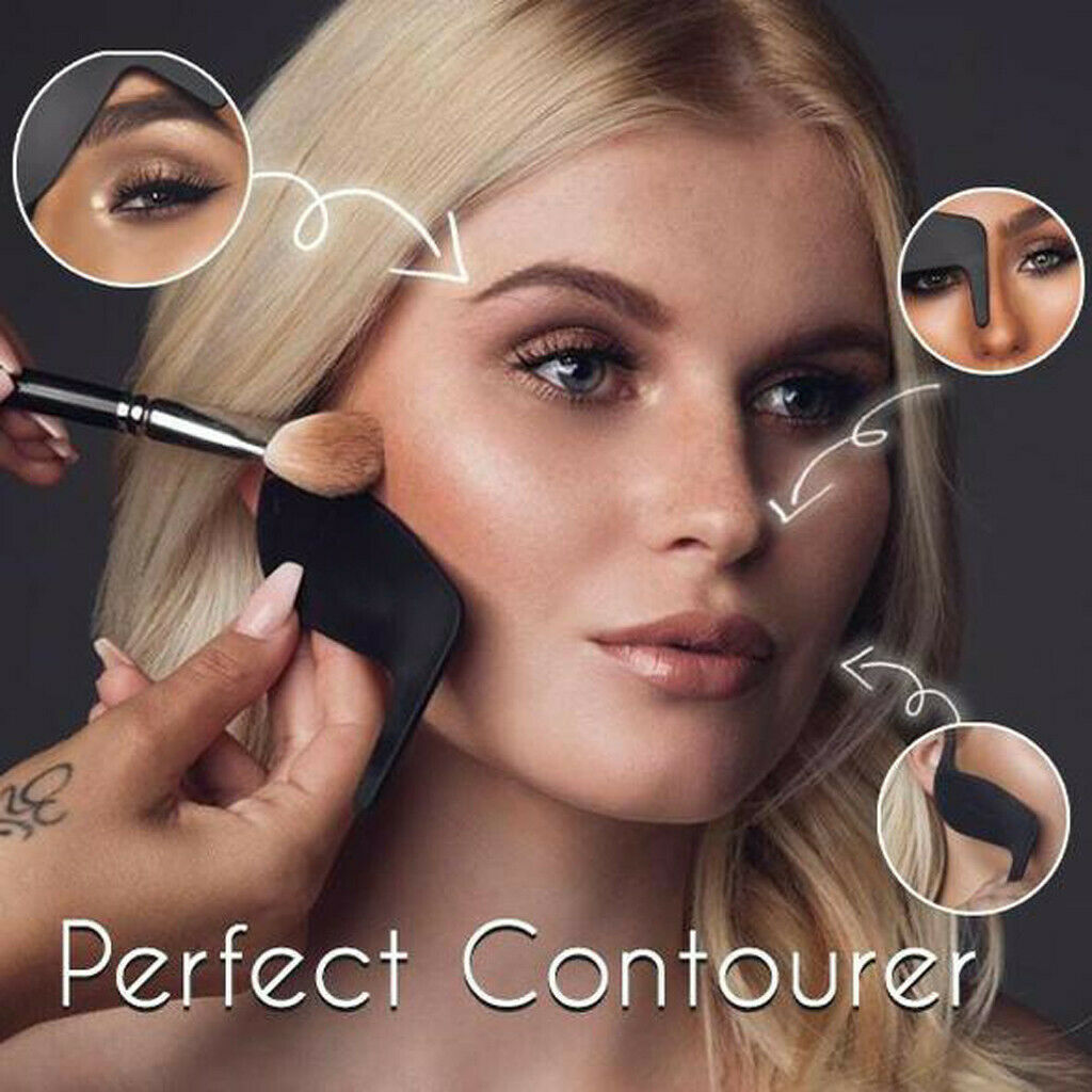 Makeup Curve Contour Mask Contourer Makeup Multifunctional Eyeliner Caliper Beauty Tool Tablet - Image 2