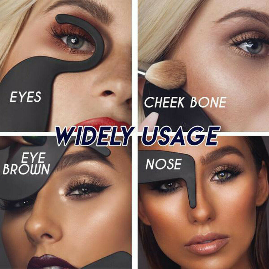Makeup Curve Contour Mask Contourer Makeup Multifunctional Eyeliner Caliper Beauty Tool Tablet - Image 4