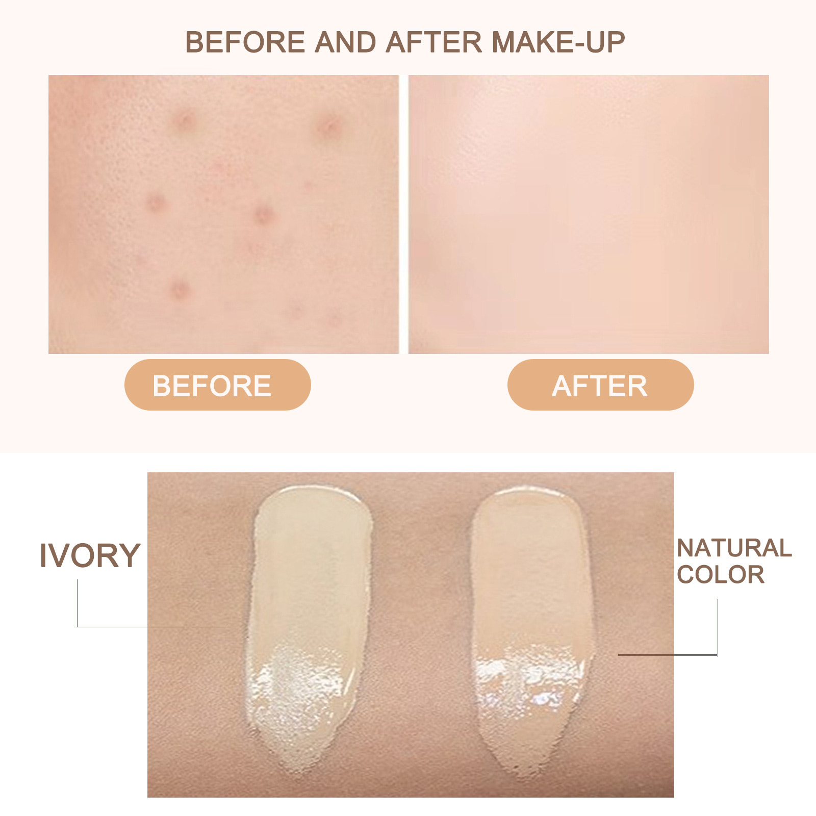 Moisture Cushion, Hides Facial Blemishes And Brighens Natural Nude Foundation Cream - Image 5