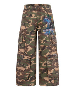 Style Camouflage Distressed Denim Pants
