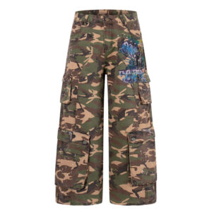 Style Camouflage Distressed Denim Pants