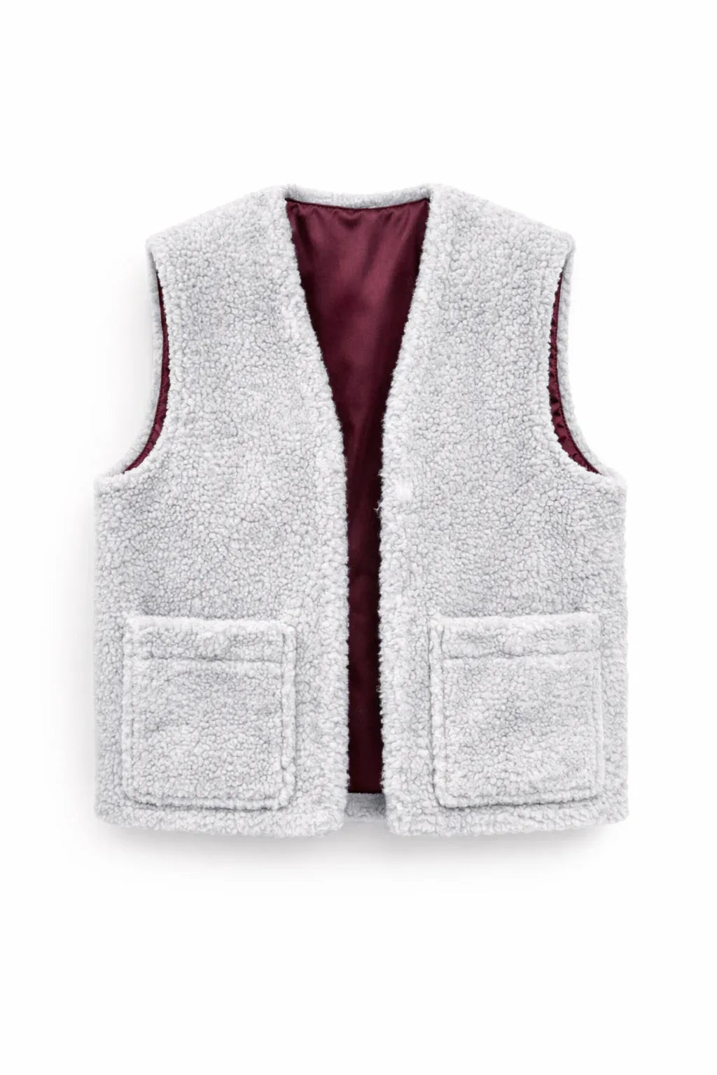 Woolen Woman’s Vest – Light grey