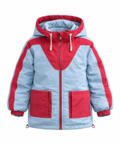 Kid's Wool Puff Jacket - Blue - Natural, Non-Toxic & Insulated with 100% Wool