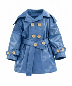 Kid's Trench Coat - Blue - Cotton