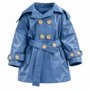 Kid's Trench Coat - Blue - Cotton