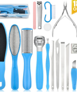 HISOME Manicure And Pedicure 18-Piece Set Of Foot Plate Dead Skin Planer Foot Grinder Nail Clipper To Remove Calluses