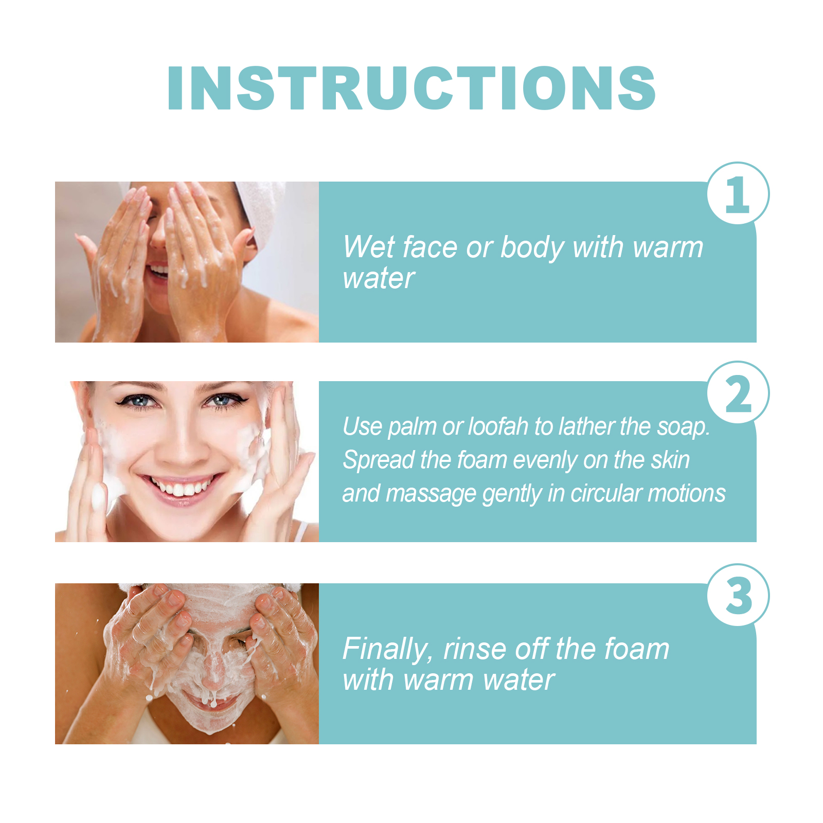 EELHOE Protein Repair Cleansing Soap Cleans Pores, Lighens Acne Dark Spots, Moisturizes Brightening Face Wash Soap - Image 6