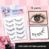 Sunflower Comics Pure Desire Eyelash Simulation Natural Thickening Large Segmented Trilogy False Eyelash Laziness