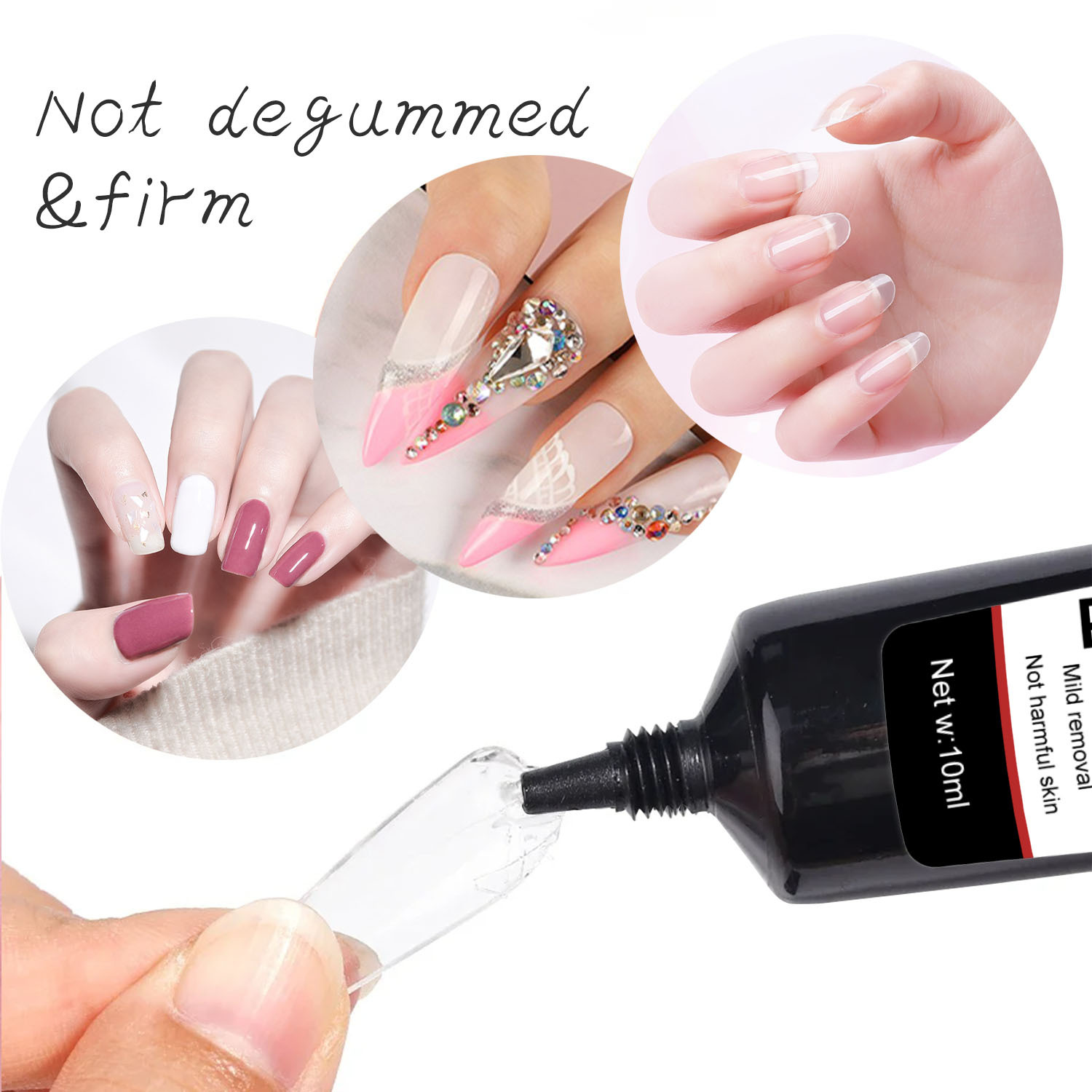 Transparent nail art reinforcement, wearing nail art, diamond adhesive, special for nail art - Image 4