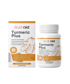 BushAid Turmeric Vitamin Capsules Body Care Capsules Rejuvenate Body And Mind Care Comfort Capsules