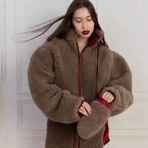 Alternative view of Adult Natural Wool Mittens / Gloves - Beige