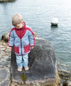 Alternative view of Kid's Wool Puff Jacket - Blue - Natural, Non-Toxic & Insulated with 100% Wool