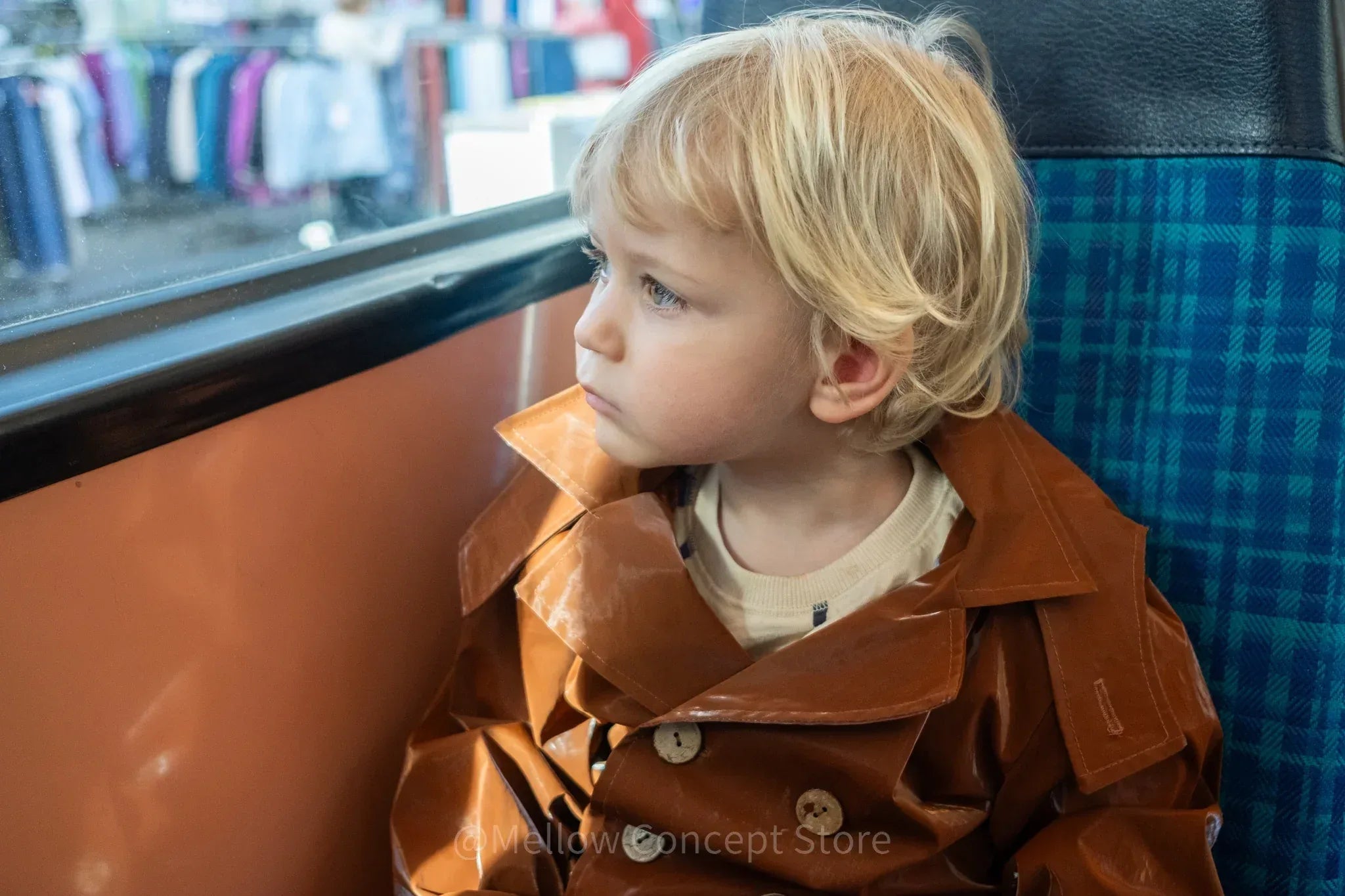 Kid’s Trench Coat – Brown – Cotton