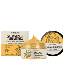 Viareline Vitamin C Deep Cleansing Mud Mask Gently Cleans, Hydrates And Moisturizes Facial Skin