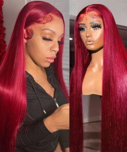 Alternative view of 200 Density  Straight Human Hair Wigs