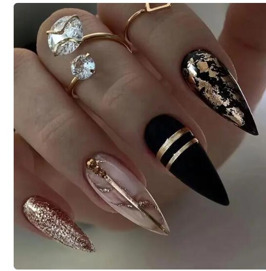 French simple glitter girl’s soft and tender wearable manicure nails - Image 2