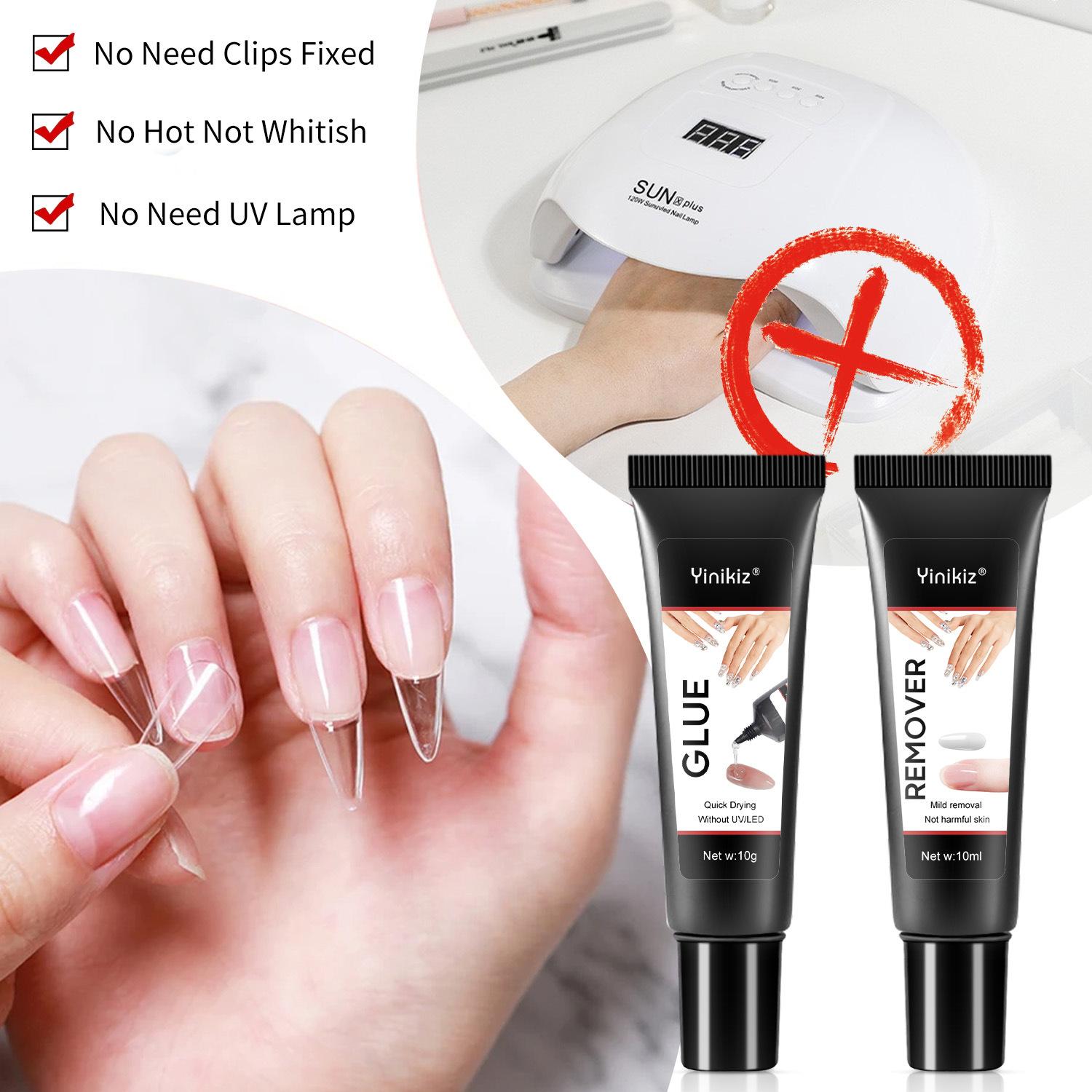 Transparent nail art reinforcement, wearing nail art, diamond adhesive, special for nail art - Image 3