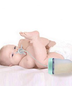250ml Baby Bottle Kids Cup Silicone Sippy Children Training Cute Baby Drinking Water Straw Feeding Bottle Hands-free bottle
