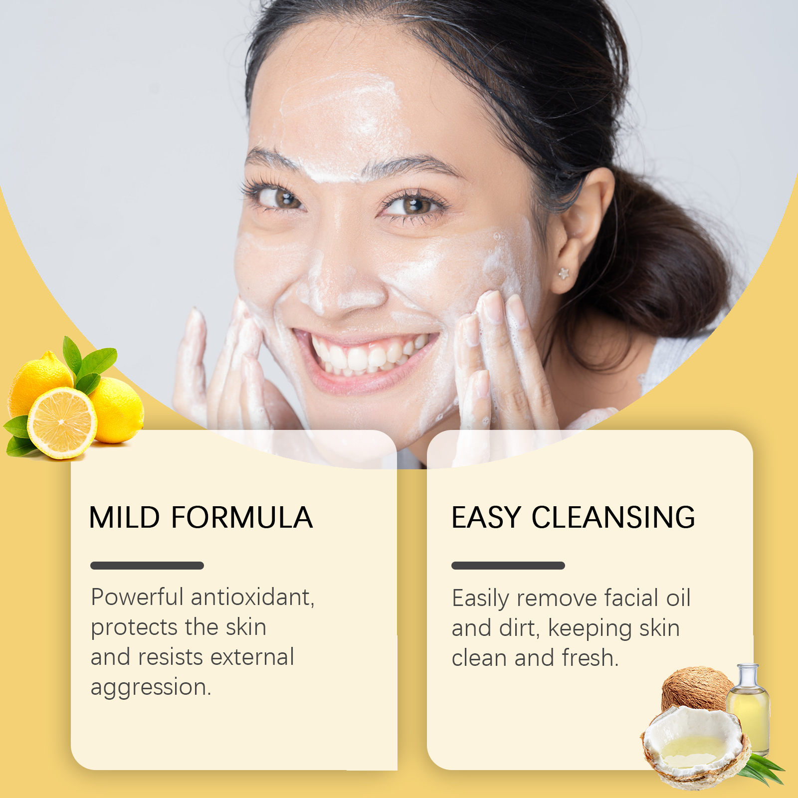 EELHOE Lemon Turmeric Acid Soap, Gently Cleanses, Moisturizes And Brightening Skin Square Cleanser - Image 5
