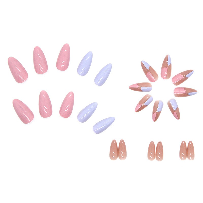 Finished manicure patches, wearable nails, drop-shaped manicure patches, contrasting color combinations - Image 9