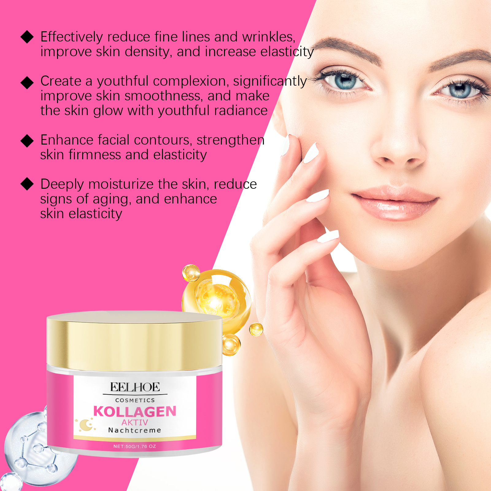 EELHOE Firming And Moisturizing Cream Moisturizes Facial Skin Moisturizing And Hydrating Repair Firming And Brightening Cream - Image 4