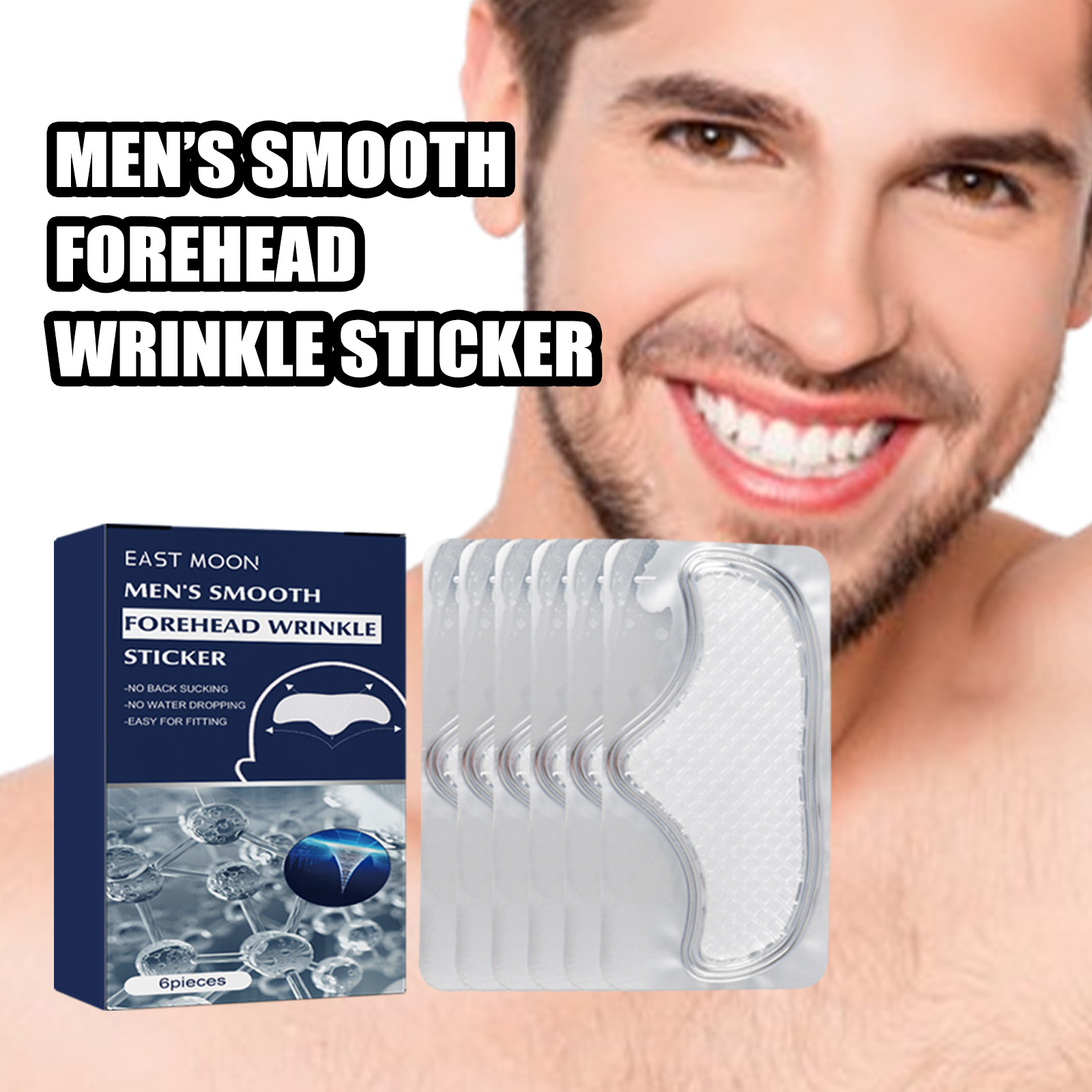 East Moon Anti-Wrinkle Forehead Patch For Men, Firming Forehead And Reducing Fine Lines And Wrinkles - Image 2