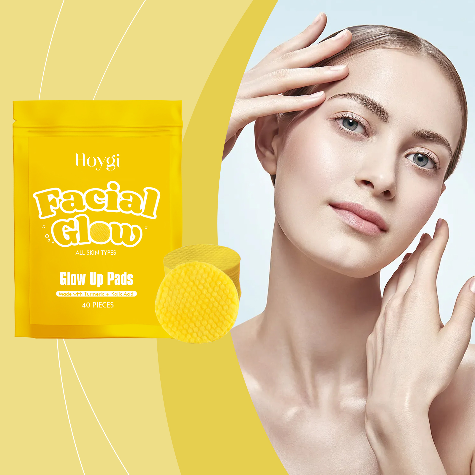Turmeric Cleansing Pad Gently Cleanses Facial Skin, Improves Dull Skin, Cleanses, Soothes And Nourishes - Image 3