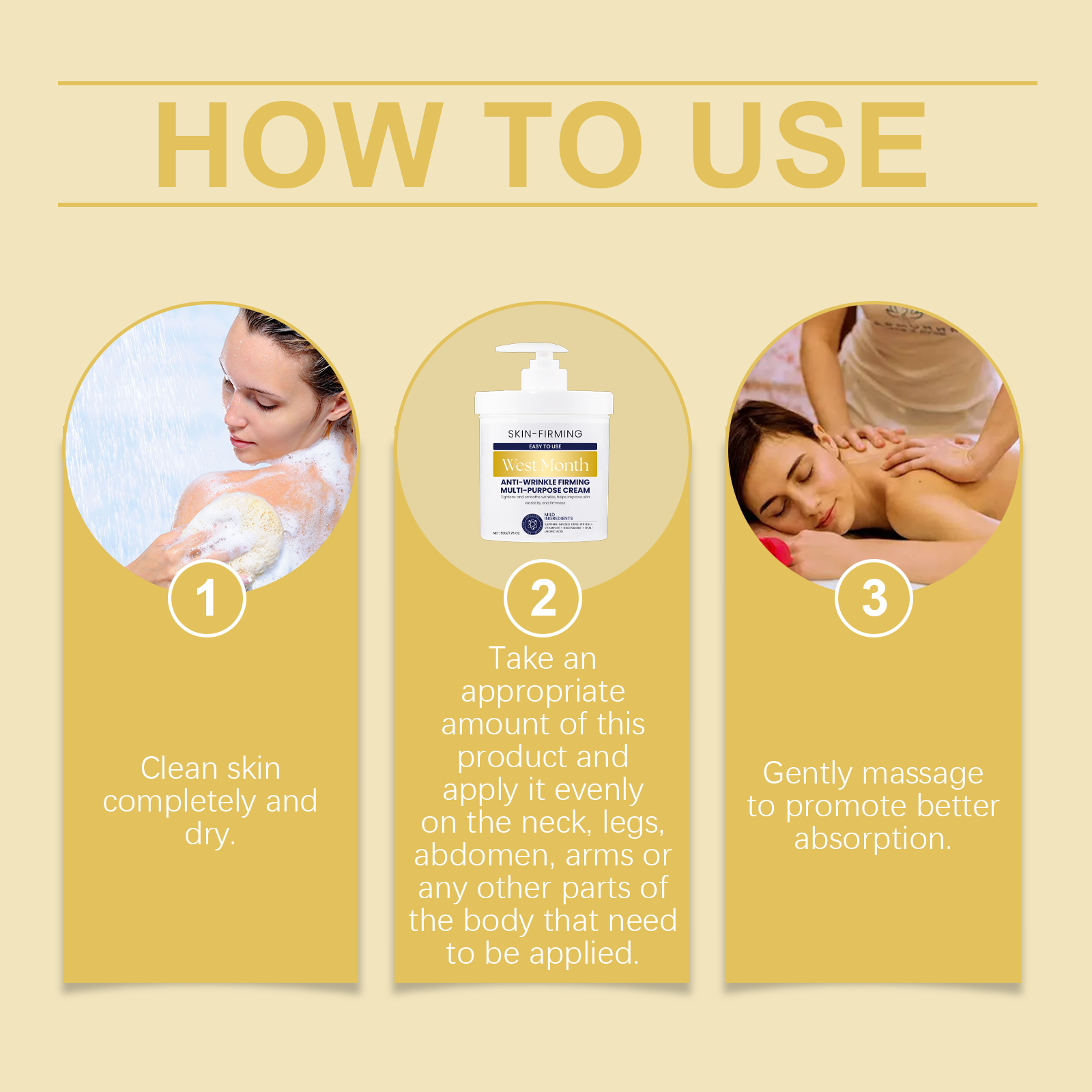 West&Month Skin Care Cream, Moisturizing Body Cream Moisturizing Skin Care Cream - Image 6